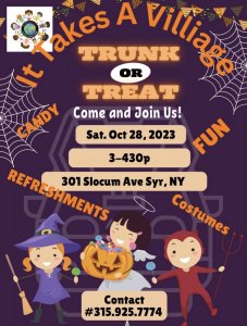 It Takes a Village Daycare Trunk or Treat!