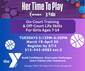 Her Time to Play Girls Basketball Program at the Oswego YMCA