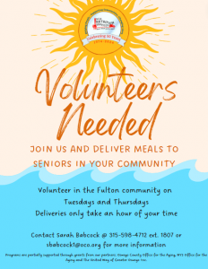 Volunteers Needed to Deliver Meals to Seniors