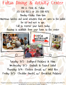 Fulton Dining & Activity Center Community Lunches