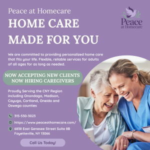 PEACE At HomeCare Now Hiring & Accepting New Clients