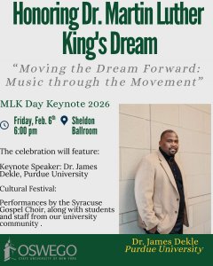 SUNY Oswego to host Martin Luther King Jr. Day Keynote Celebration