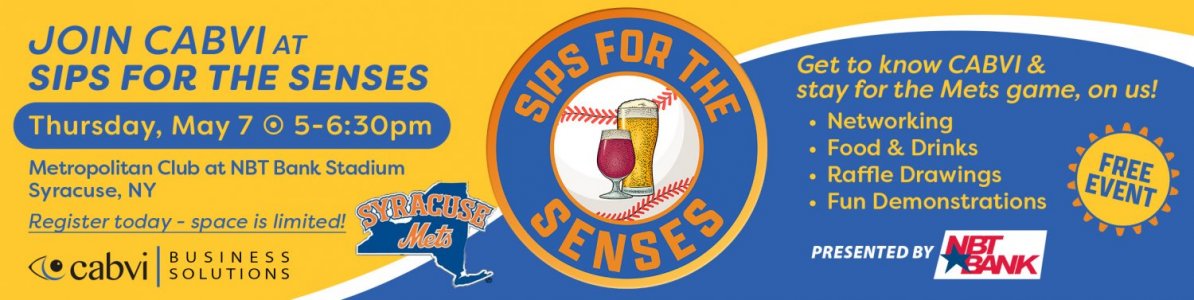 CABVI's Sips for the Senses at NBT Bank Stadium!