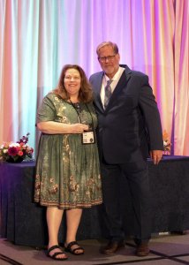 Amy Lear and Gregory Power (board president) of Las Olas Confections and Snacks,Ormond Beach, FL) 