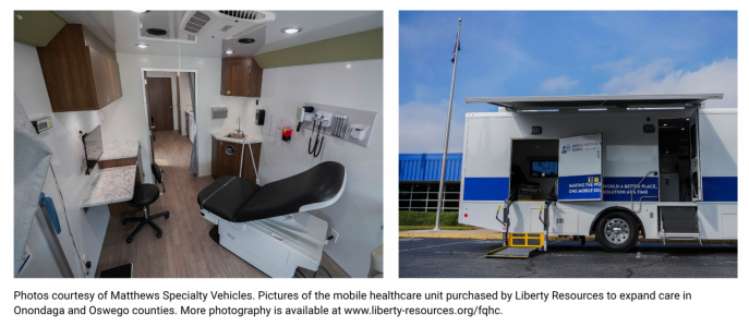 Pictures of a mobile healthcare unit