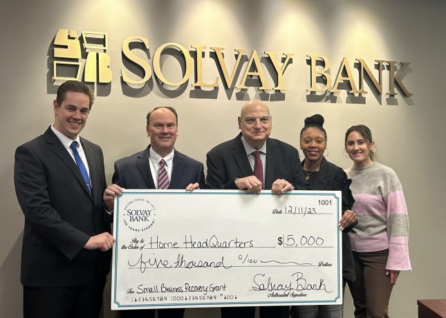 SOLVAY BANK, IN PARTNERSHIP WITH FEDERAL HOME LOAN BANK OF NEW YORK, AWARDS $50,000 TO LOCAL SMALL BUSINESSES AND NON-PROFIT ORGANIZATIONS 