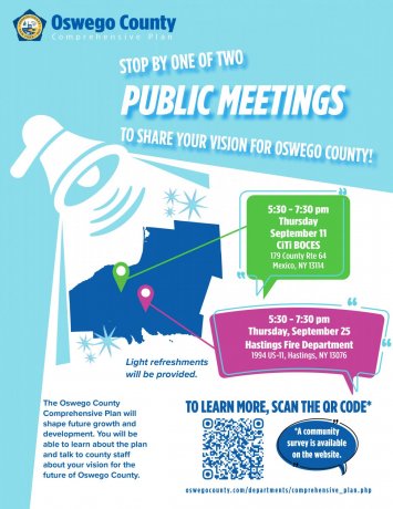 Share Your Vision for Oswego County! Attend an Event, or Take the Online Survey