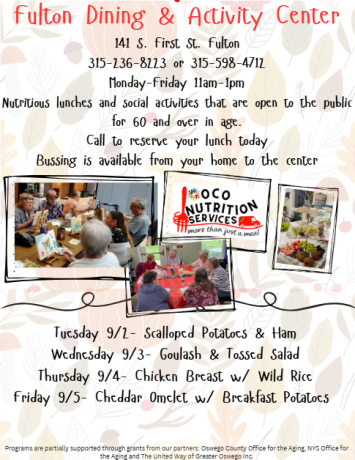 Fulton Dining & Activity Center Community Lunches
