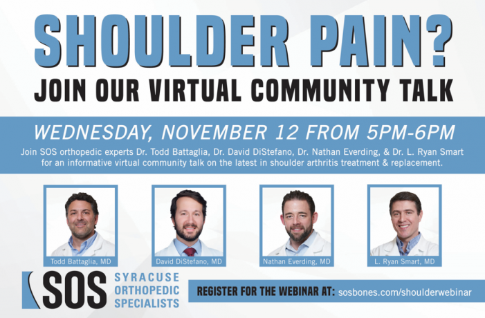 Shoulder Pain? Join SOS for a Virtual Community Talk on November 12 2025