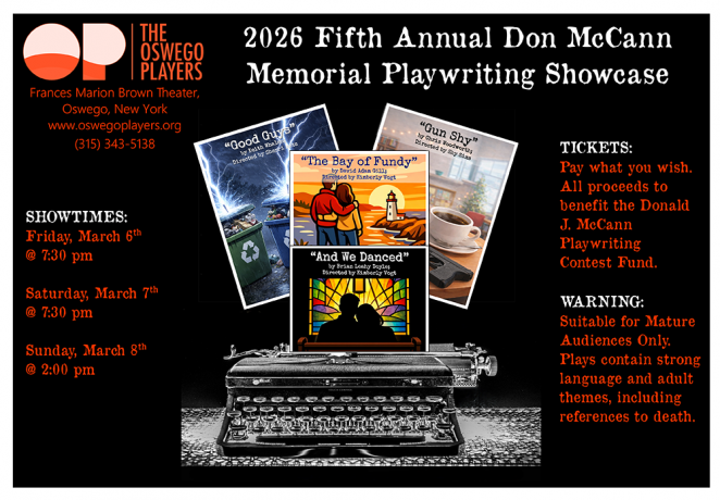 Production Poster for the Don McCann Playwriting Showcase 