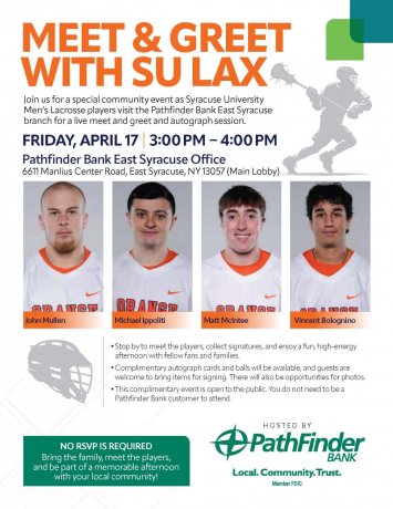 Meet & Greet with SU Lax | Pathfinder Bank