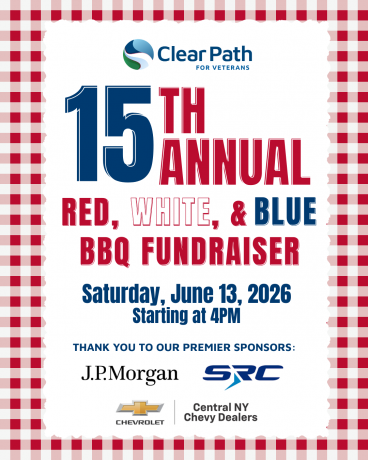 15th Annual Red, White, and Blue BBQ Fundraiser flyer