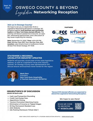 Oswego County and Beyond Legislative Networking Reception