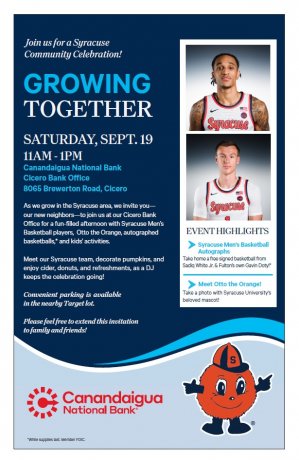 Join Canandaigua National Bank for its Cicero Grand Opening!