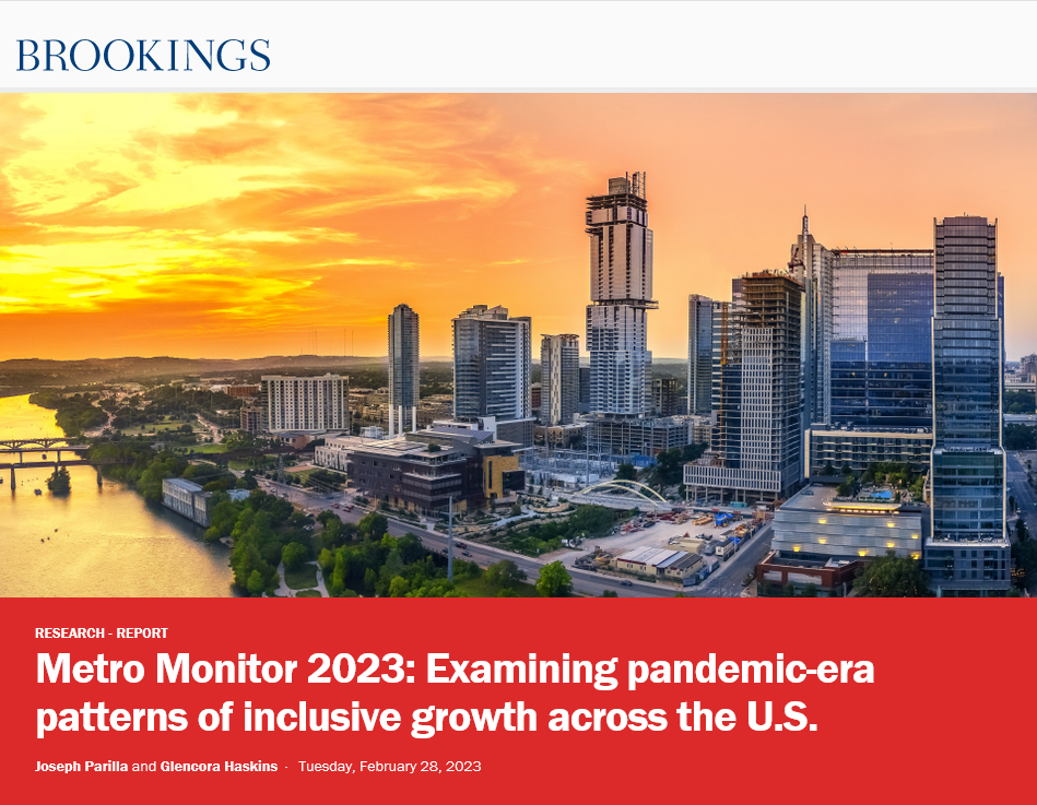 Brookings Metro Monitor 2023 Inclusive Growth