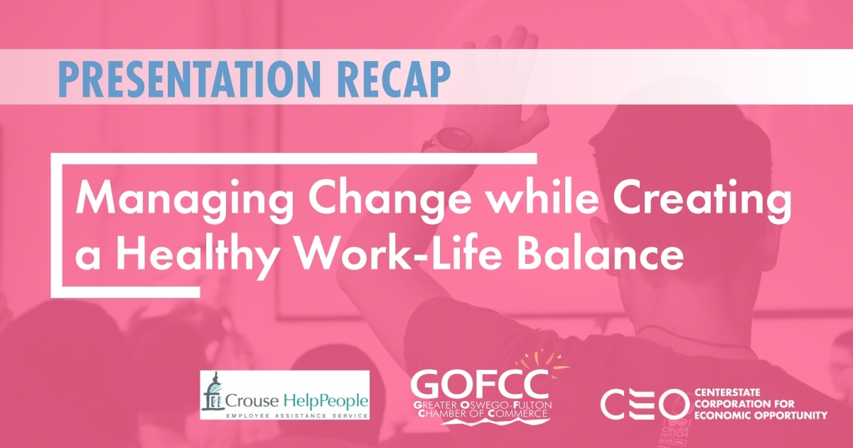 Managing Change Recap Managing Change Recap